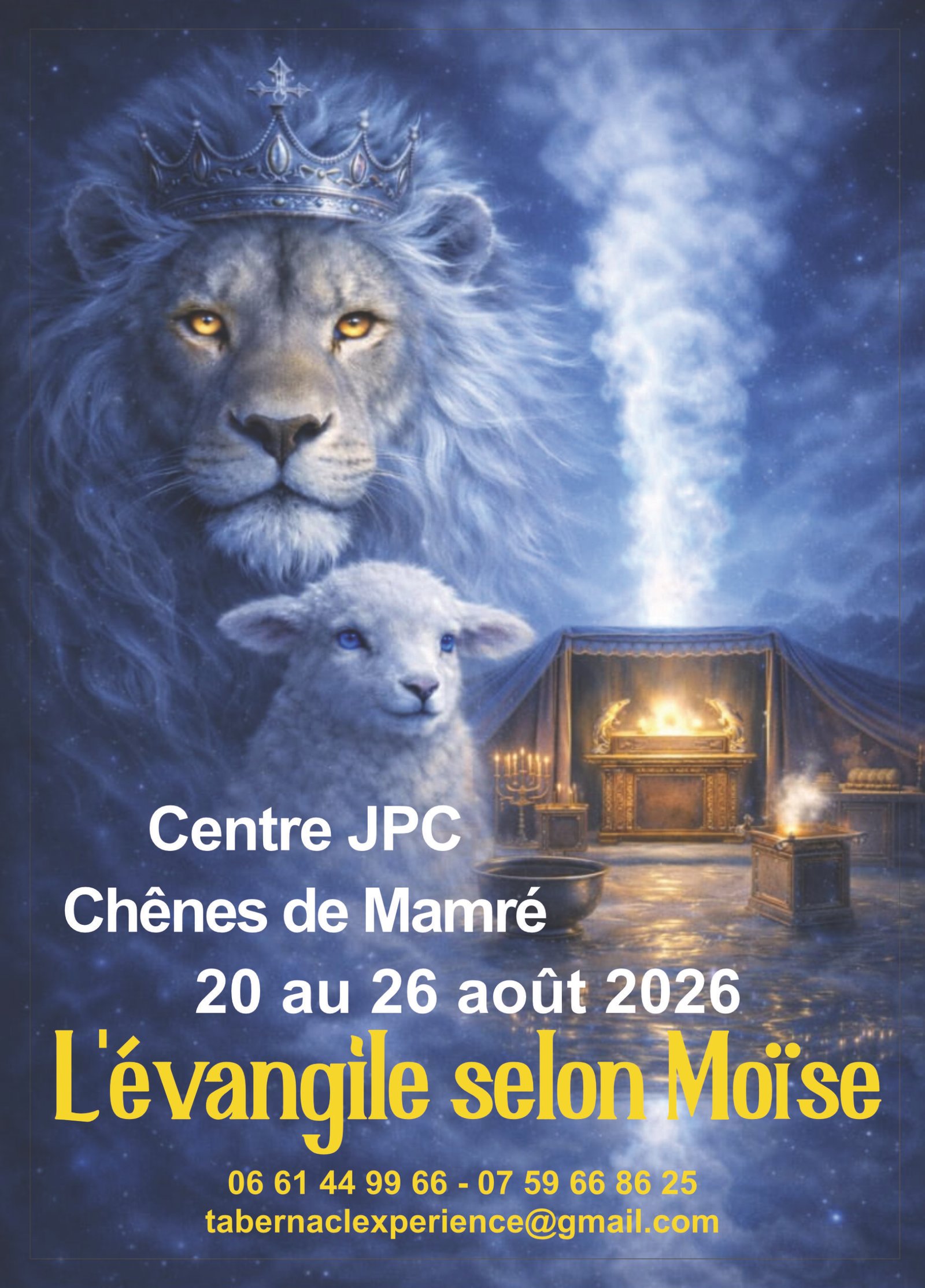 Affiche Tabernacle Expérience Mamré - 20 au 26 août 26 Affiche Tabernacle Expérience JPC Mamré France